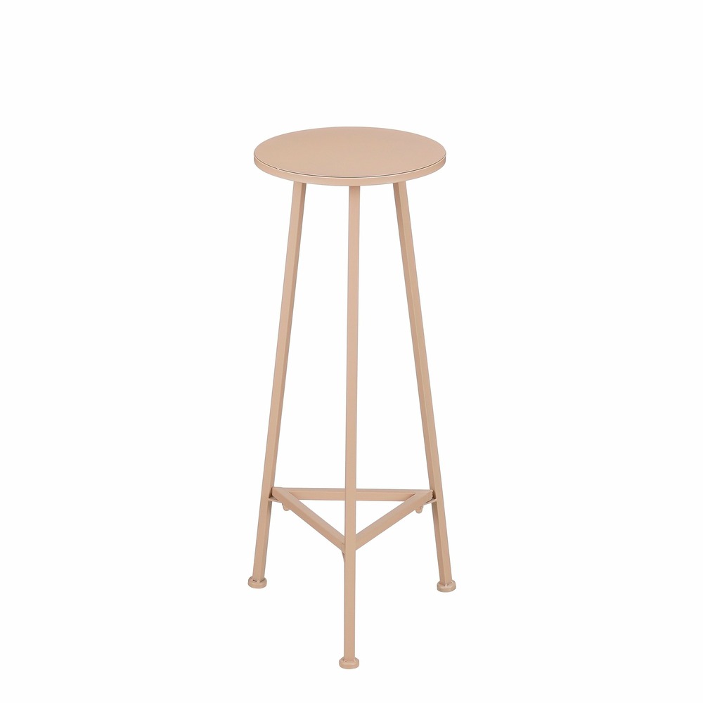 Mica decorations - table à plantes en métal rose pâle h80