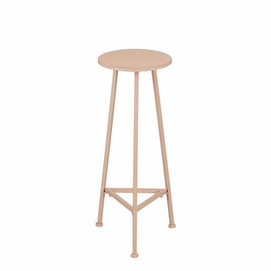 Mica decorations - table à plantes en métal rose pâle h80