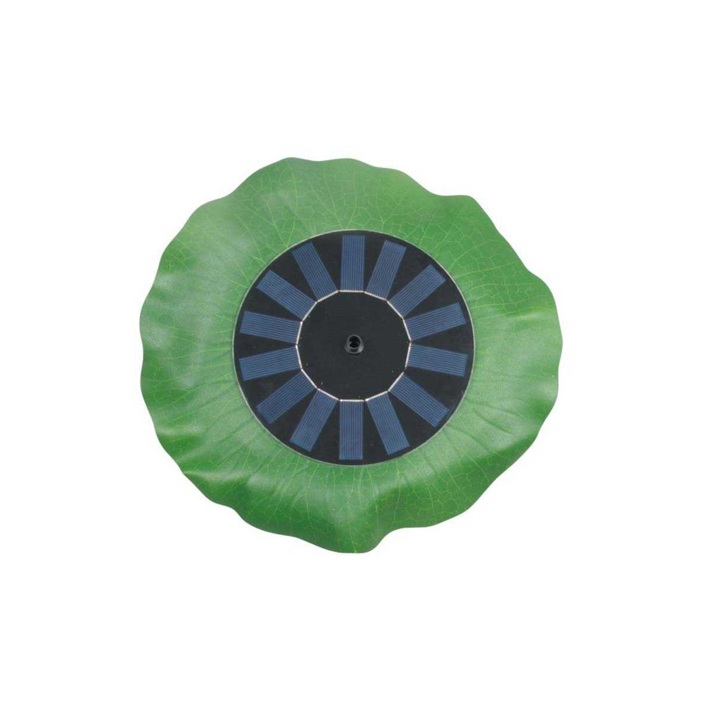 Fontaine extérieure ronde en résine alimentation solaire fontaine + feuille de l