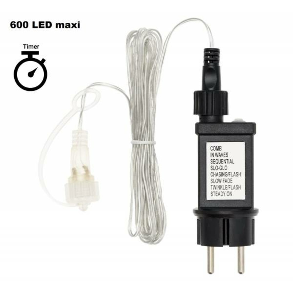 Alimentation 600 led max pour guirlande smart connect 8 jeux de lumières minuteur ip44 31v lotti