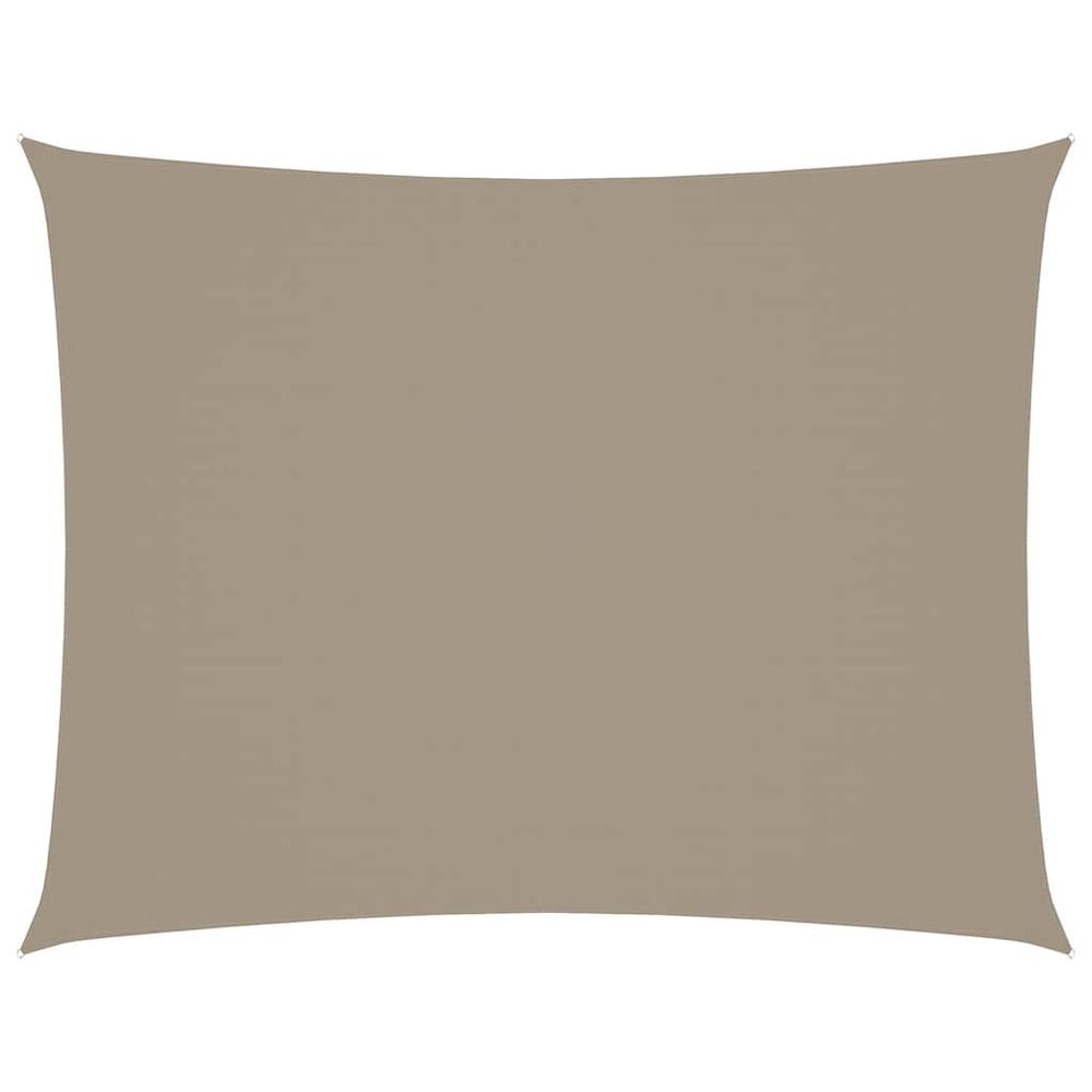 Voile de parasol tissu oxford rectangulaire 3x6 m taupe