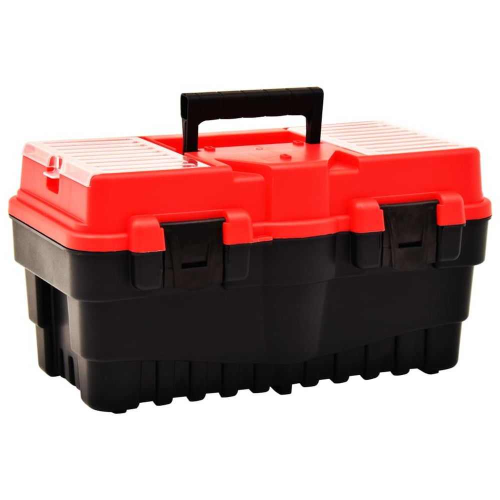 Boîte à outils plastique 462x256x242 mm rouge