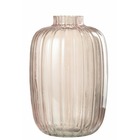 Vase en verre rose 20.5x20.5x30 cm
