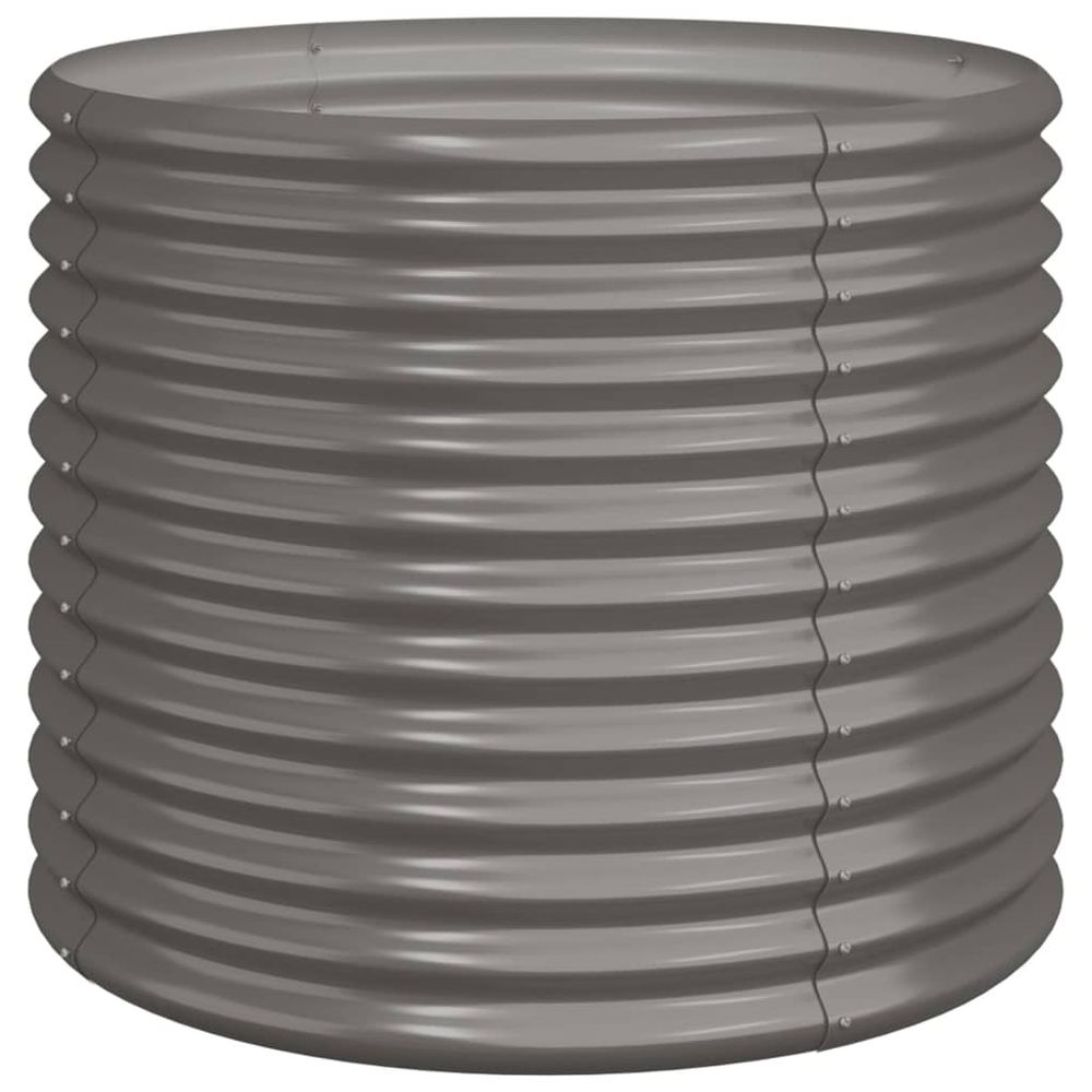 Jardinière de jardin acier galvanisé 80x80x68 cm gris