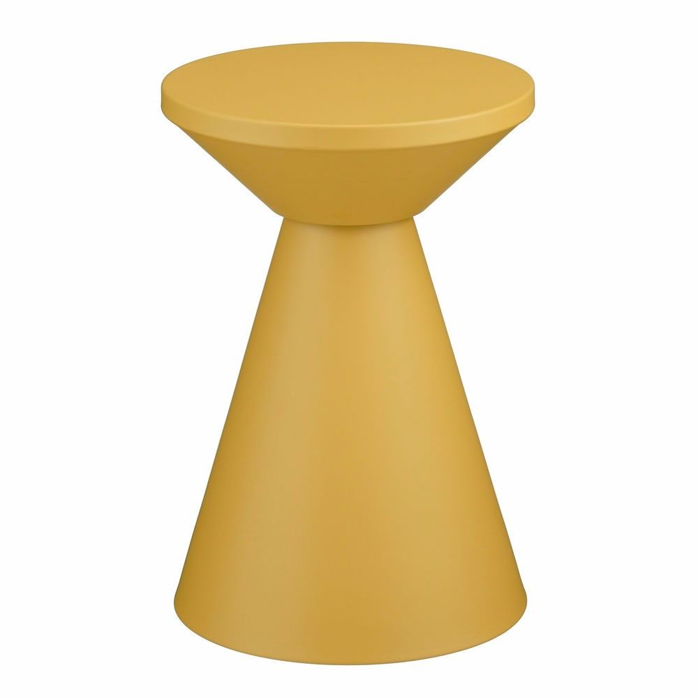 Mica decorations jim table d'appoint - h45 x ø31 cm - fer - jaune ocre