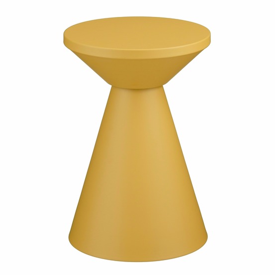 Mica decorations jim table d'appoint - h45 x ø31 cm - fer - jaune ocre