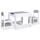 Table pour enfants avec 2 chaises blanc mdf
