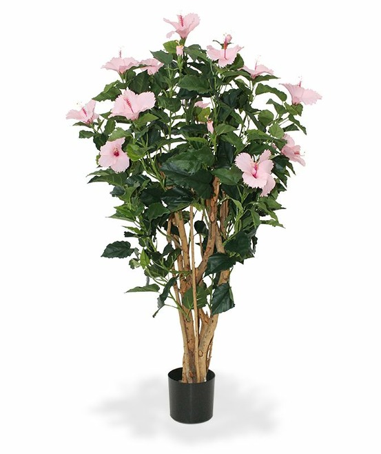 Hibiscus deluxe plante artificielle 100 cm rose