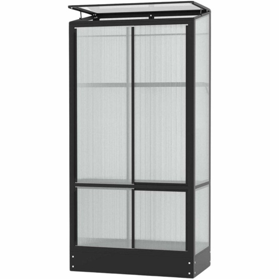 Serre de balcon en polycarbonate 4 mm et aluminium polis