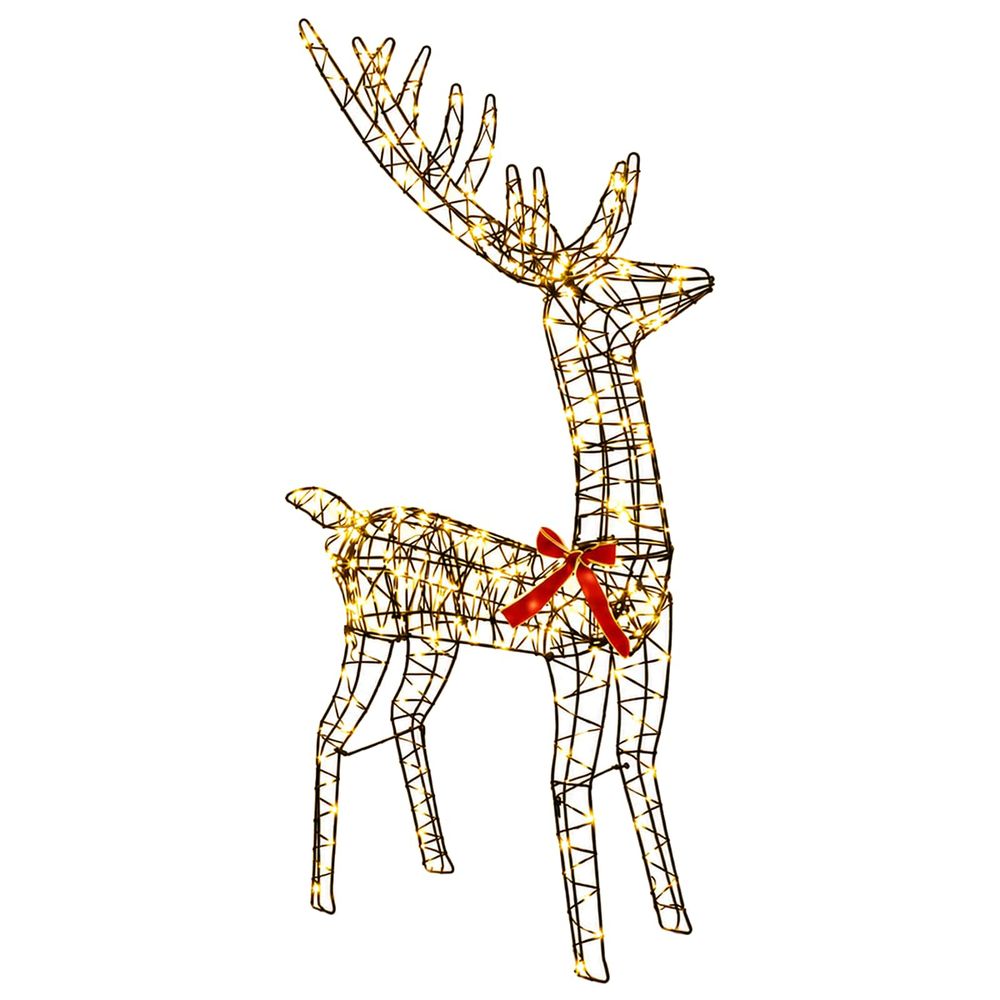 Renne de noël 3d loviisa 300 led blanc chaud 70 x 26 x 128 cm