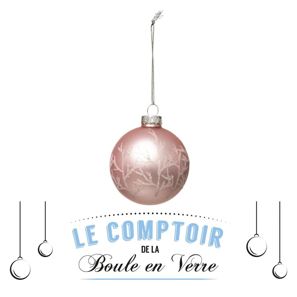 Boule de noël verre 70 mm arbre 3 assortiments