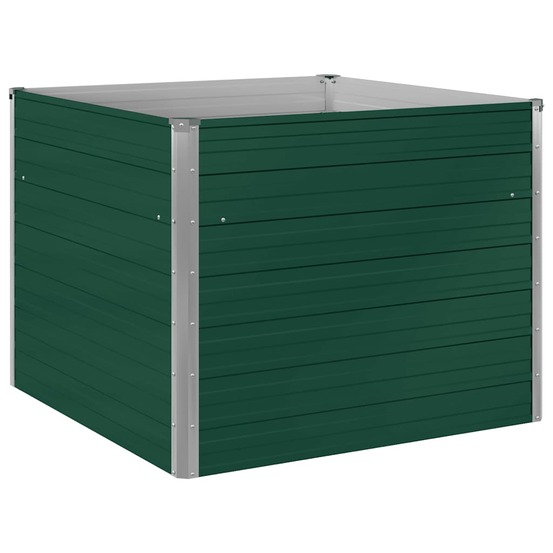 Jardinière 100 x 100 x 77 cm acier galvanisé vert