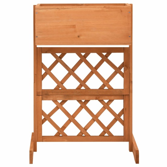 Jardinière à treillis de jardin orange 45x30x74cm bois de sapin