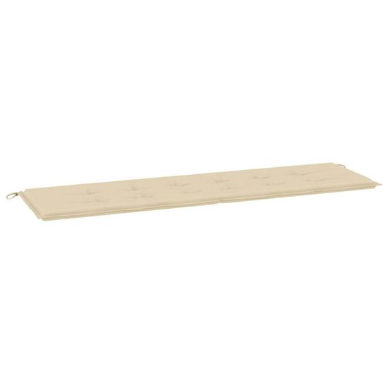 Coussin de banc de jardin beige 180x50x3 cm tissu oxford