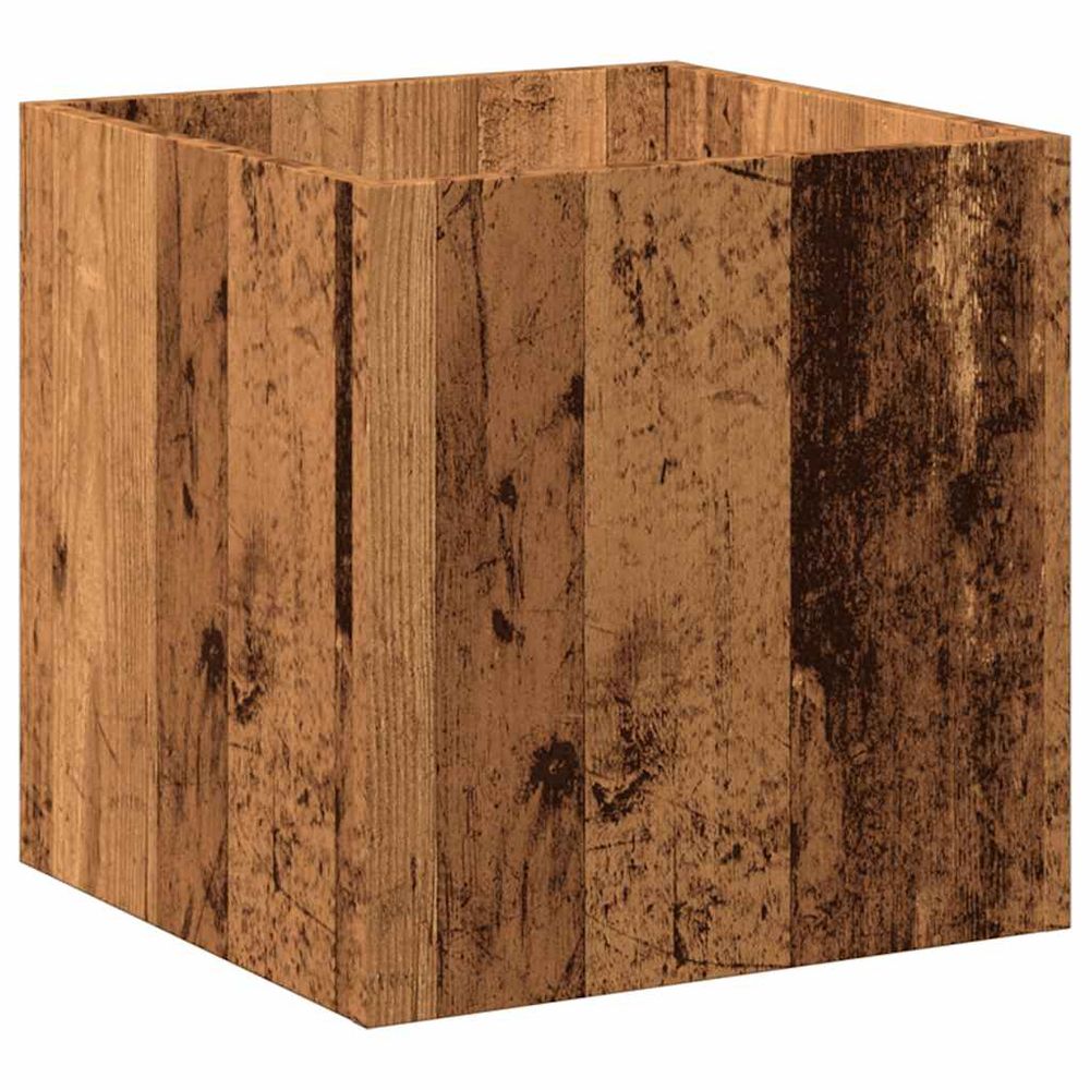 Jardinière vieux bois 40x40x40 cm bois d'ingénierie