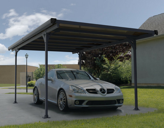 Carport 14.9m² gris anthracite - 702754