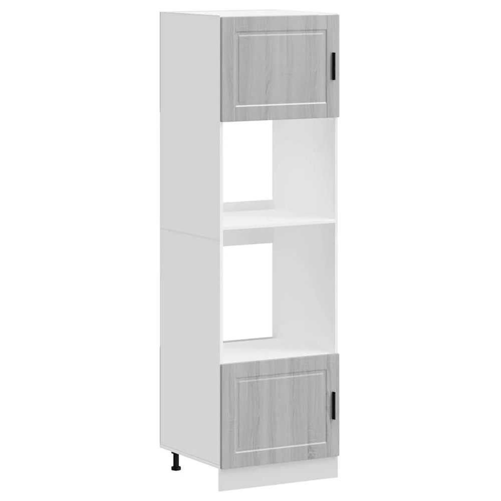 Armoires de four 2 pcs porto sonoma gris bois d'ingénierie