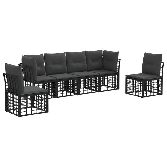Ensemble de canapés d'extérieur noir polyester