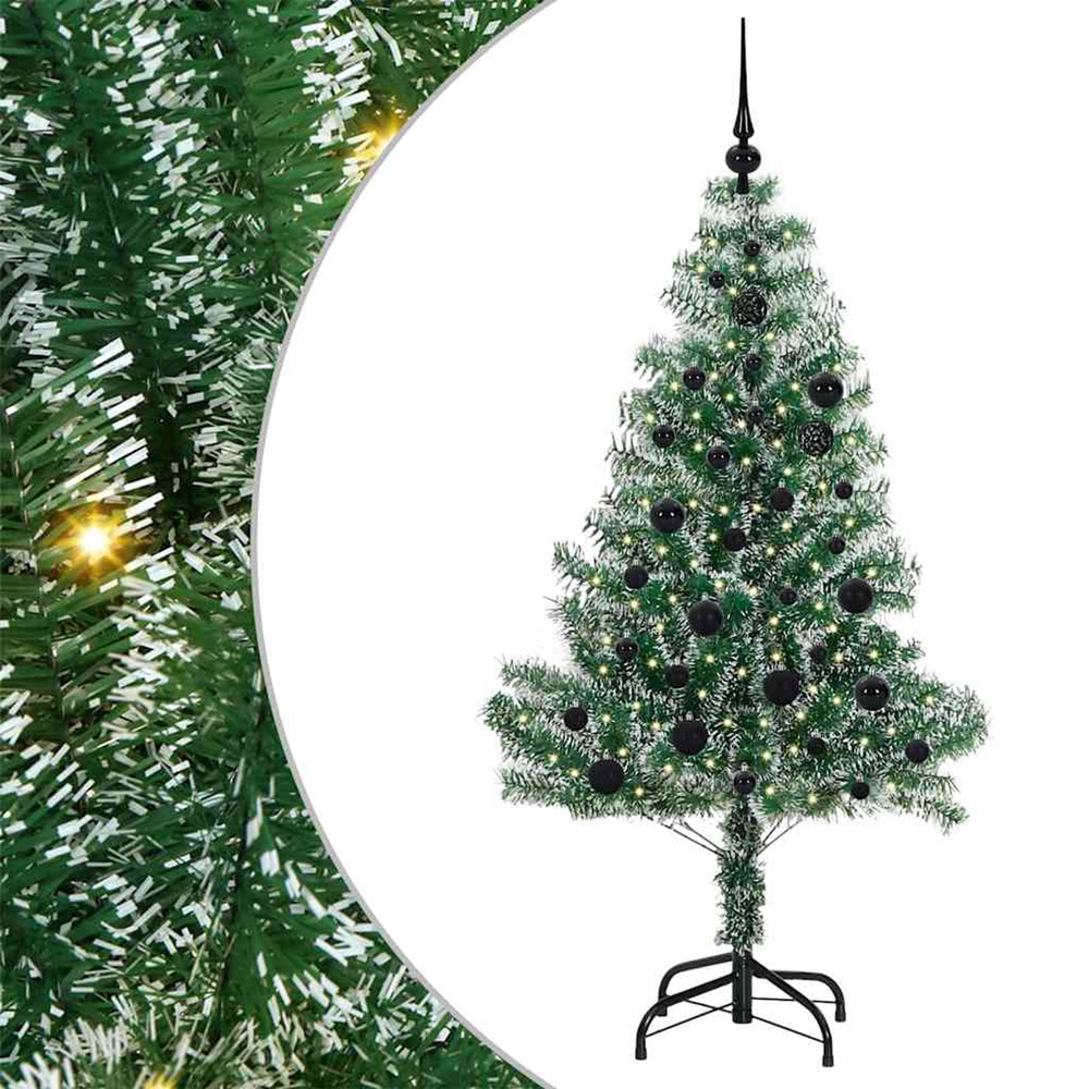 Arbre de noël artificiel floconné de neige avec lumière led
