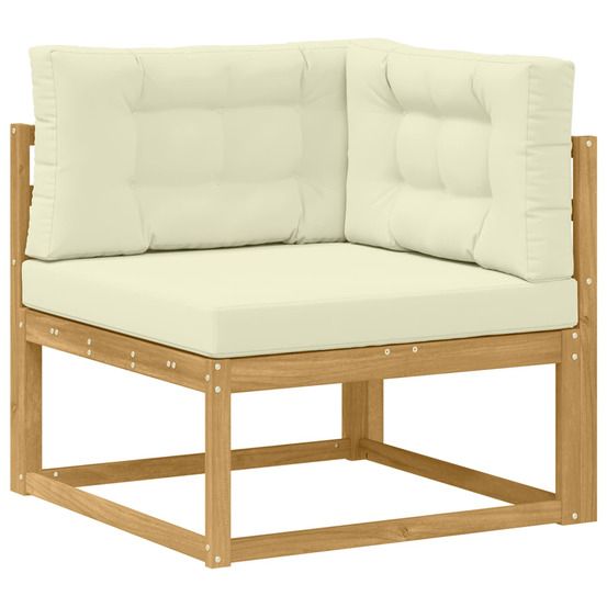 Canapé d'angle extérieur polyester blanc