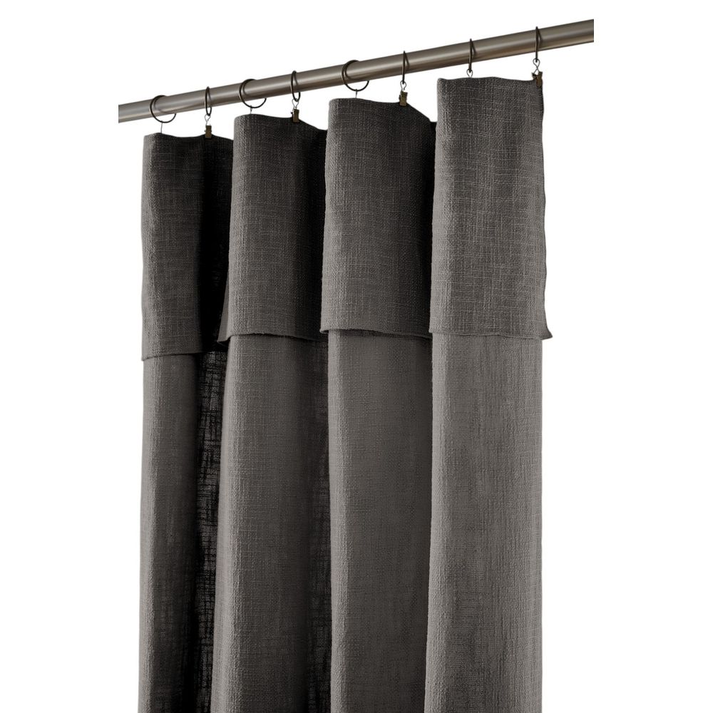 Rideau ajustable + 8 anneaux pince sixtine