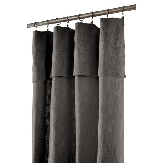 Rideau ajustable + 8 anneaux pince sixtine
