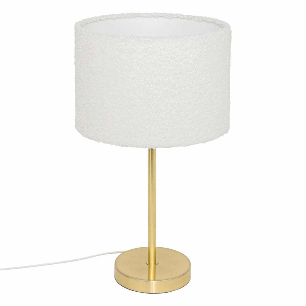 Lampe droite en bouclette - h. 49 cm - or