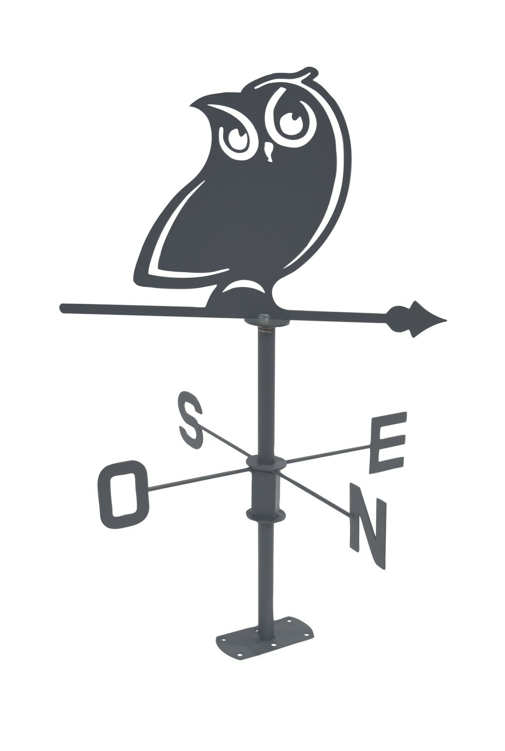 Girouette hibou - 45x72,5 cm - anthracite