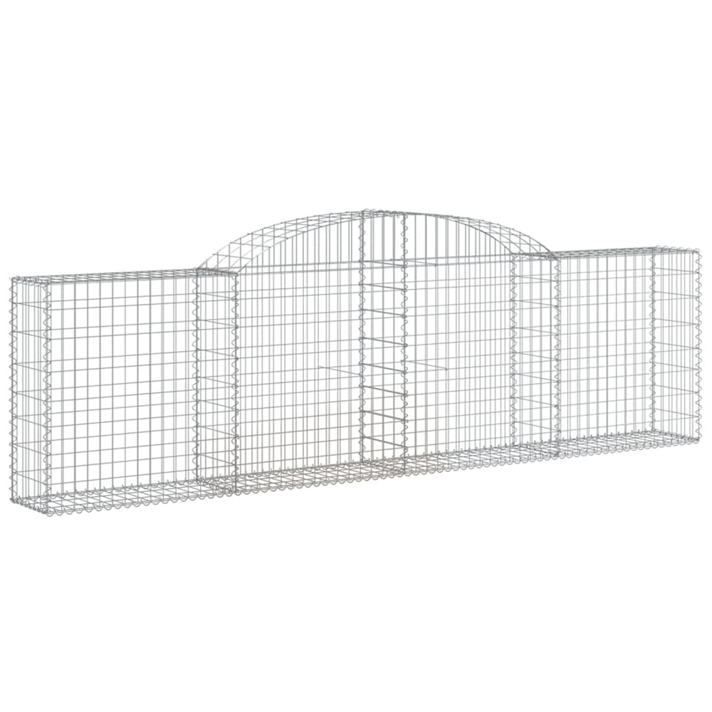 Panier de gabions arqué 300x30x80/100 cm fer galvanisé
