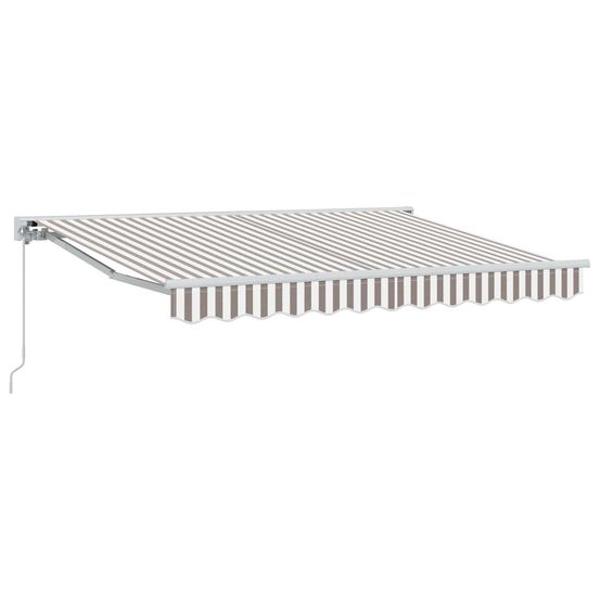 Auvent rétractable gris clair et blanc 3,5 x 2 m