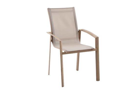 Fauteuil de jardin axant beige lin/miel