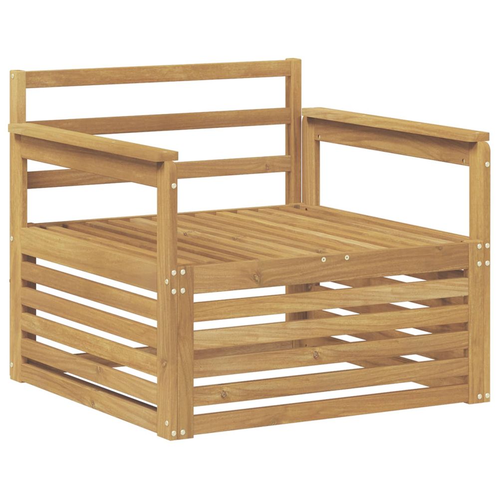 Canapé d’extérieur bois d'acacia massif blanc