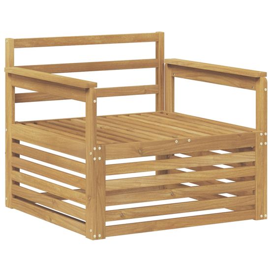 Canapé d’extérieur bois d'acacia massif blanc