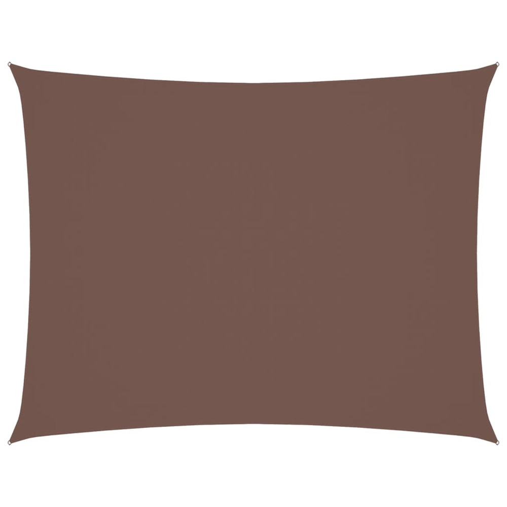 Voile de parasol tissu oxford rectangulaire 4x6 m marron