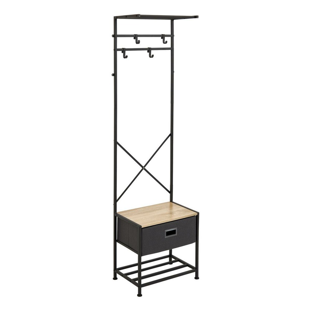 5five - dressing tissa 4 patères 1 tiroir gris