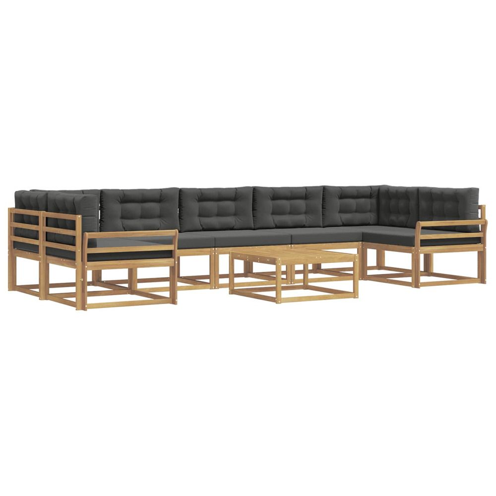 Ensemble de canapés d'extérieur 6 pc blanc et anthracite