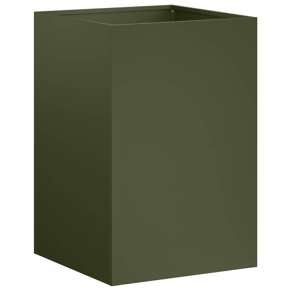 Cache-pot de jardin vert olive 40 x 40 x 60 cm