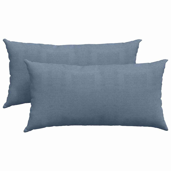 Coussins de canapé 2 pcs bleu 80 x 40 cm
