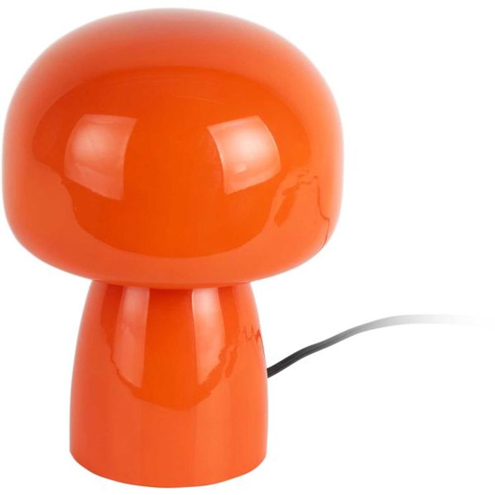 Lampe de table en verre fervor orange