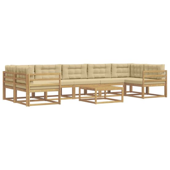 Ensemble de canapés d'extérieur 6 pc blanc et beige