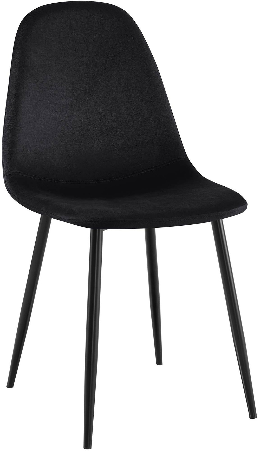 Chaise de salle à manger en velours napier