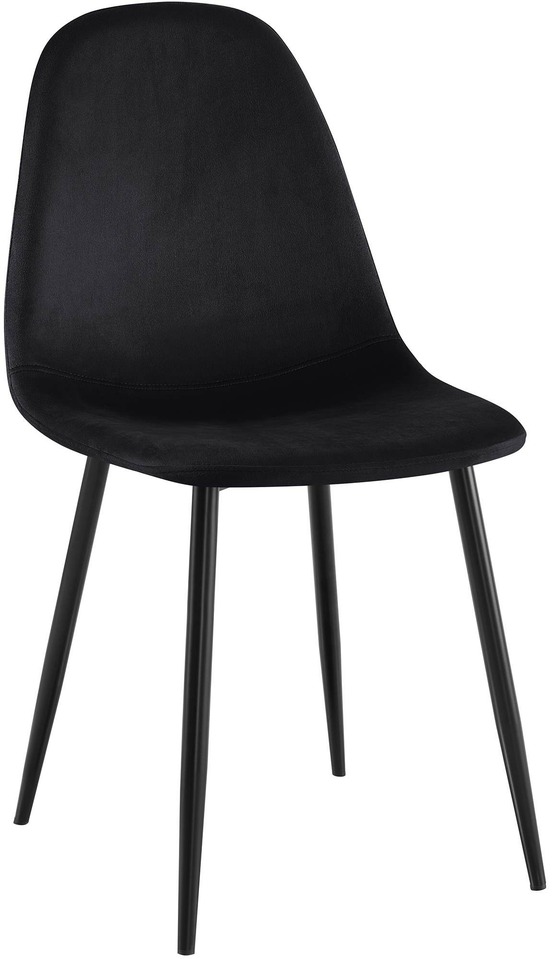 Chaise de salle à manger en velours napier