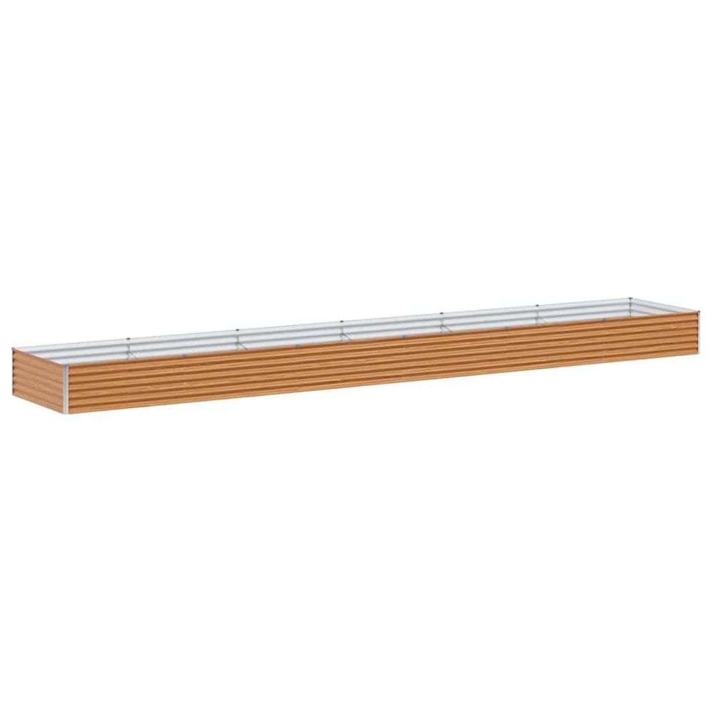 Jardinière d'extérieur surélevée marron clair 582 x 100 x 36 cm