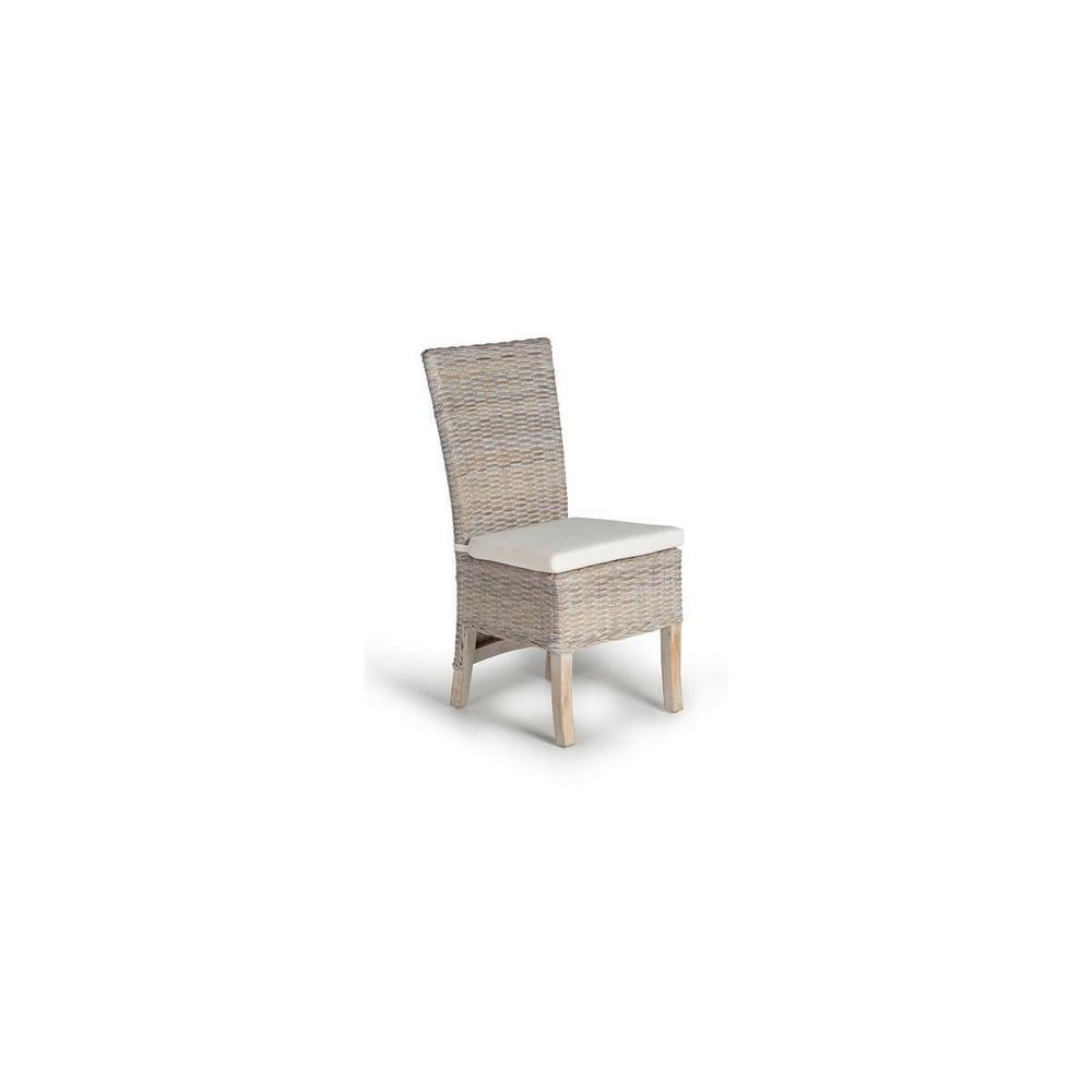 Lot de 2 chaises bois gris - décoration d'autrefois