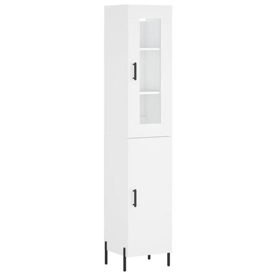 Buffet bahut commode armoire meuble de rangement organisateur cuisine salle de séjour salon haut 34,5 x 34 x 180 cm bois d'in
