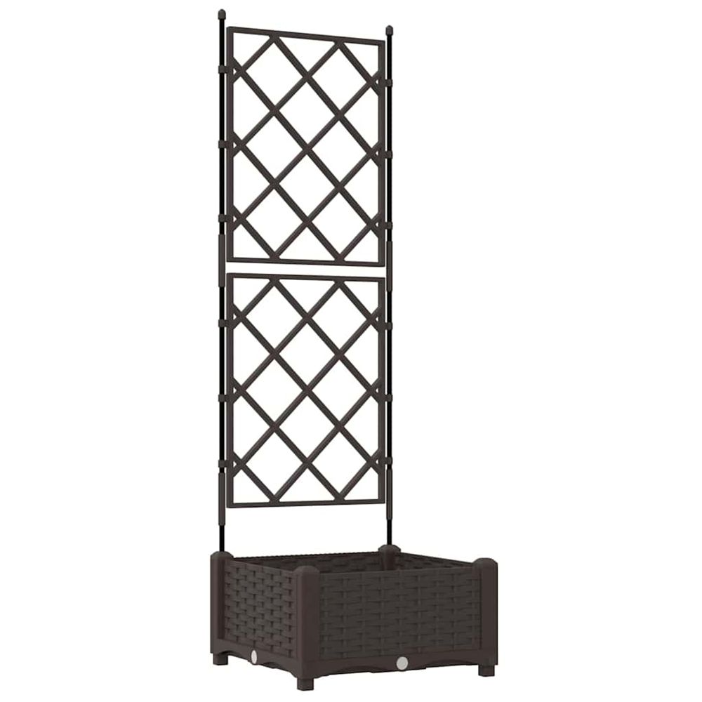 Cache-pot de jardin marron 40 x 40 x 125,5 cm pp