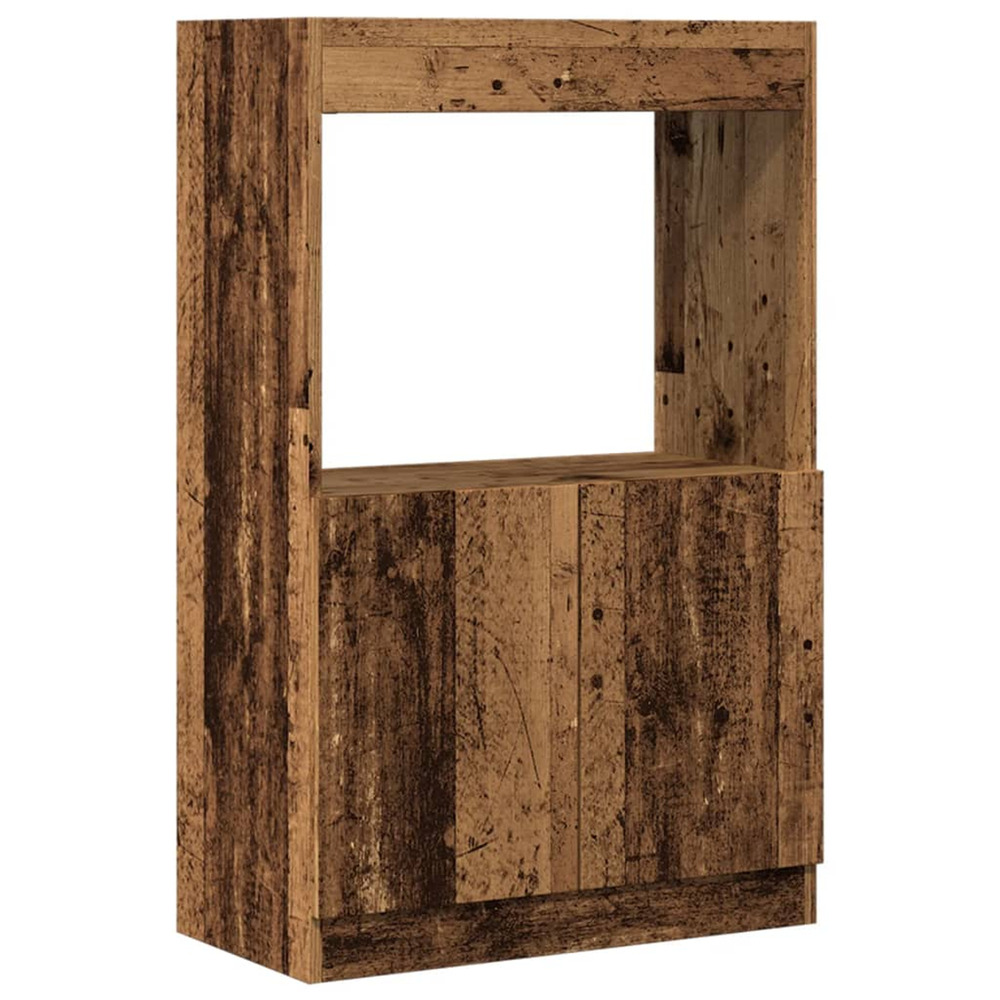 Buffet haut vieux bois 63x33x100 cm bois d'ingénierie