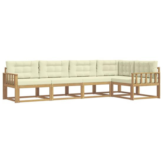 Ensemble de canapés d'extérieur 4 pc blanc et crème polyester