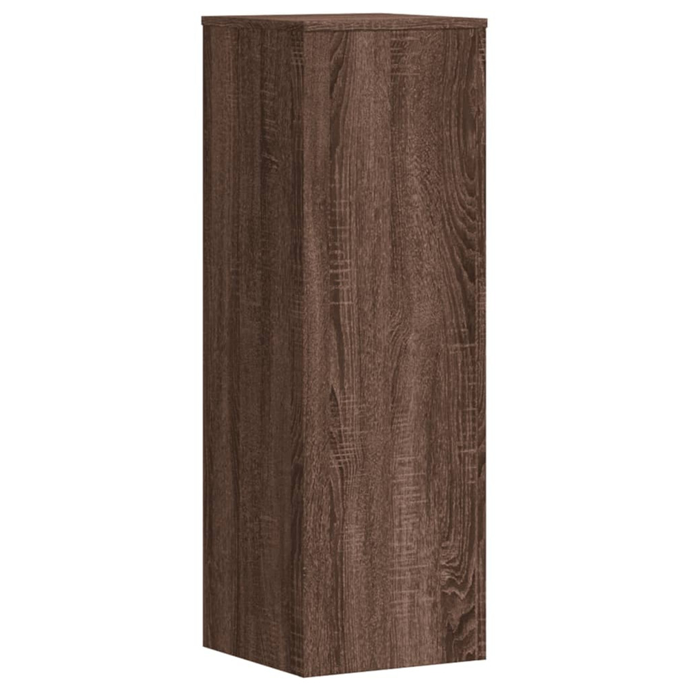 Support pour plantes chêne brun 33x33x100 cm bois d'ingénierie