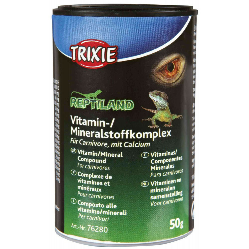 Vitamines et minéraux pour les reptiles carnivores, 50 g.